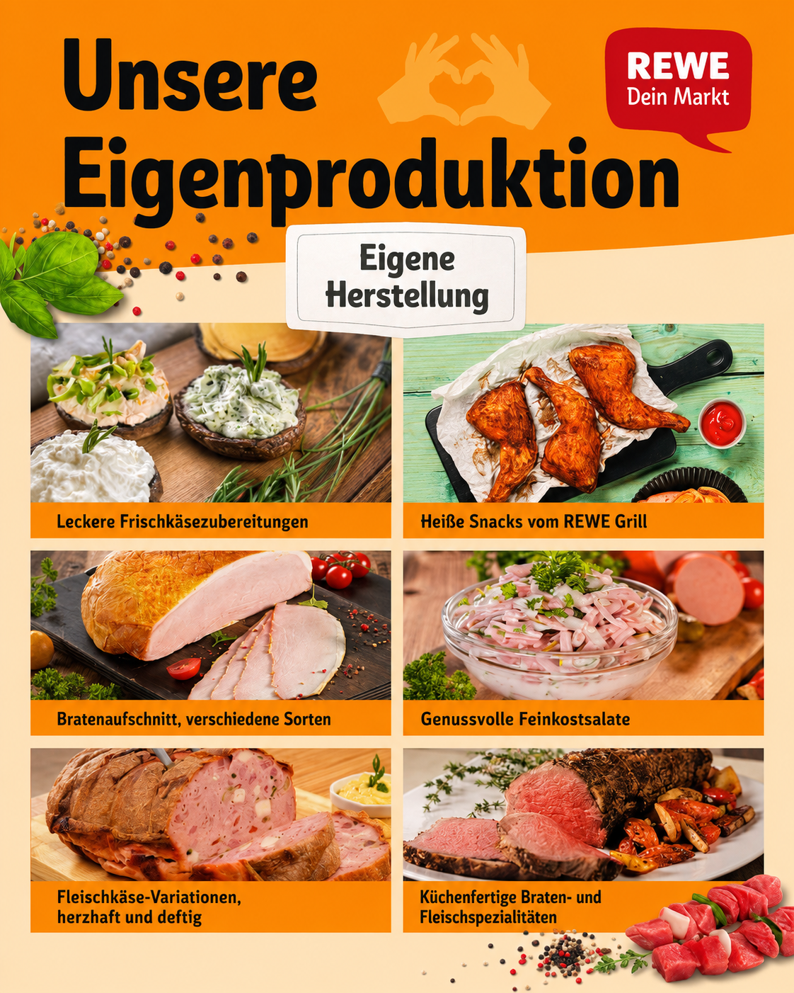 Unsere Eigenproduktion bei REWE Steverding – eigene Herstellung